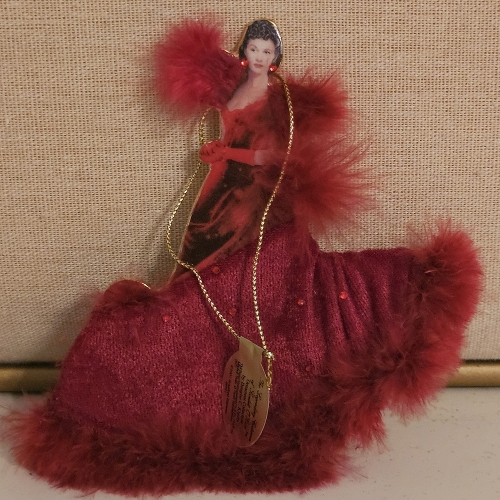 The Bradford Exchange Red Feathered Lady Christmas Ornament